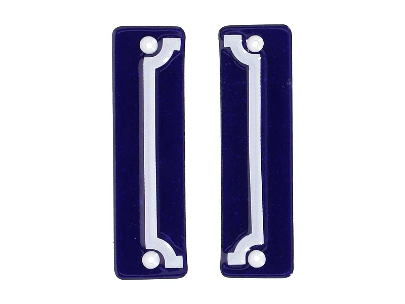 Cadre pour numéro de maison en fer émaillé (Lot de 2)