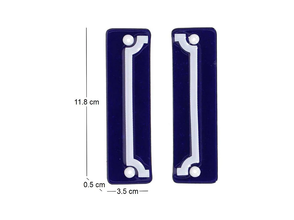 Cadre pour numéro de maison en fer émaillé (Lot de 2)