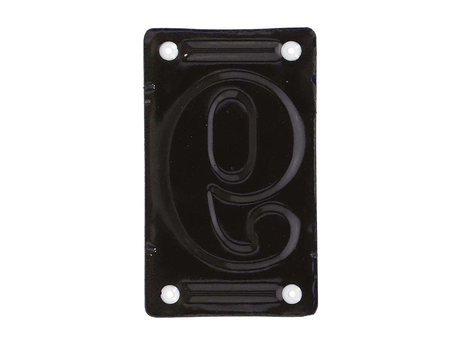 Numéro de maison en fer émaillé Chiffre 9