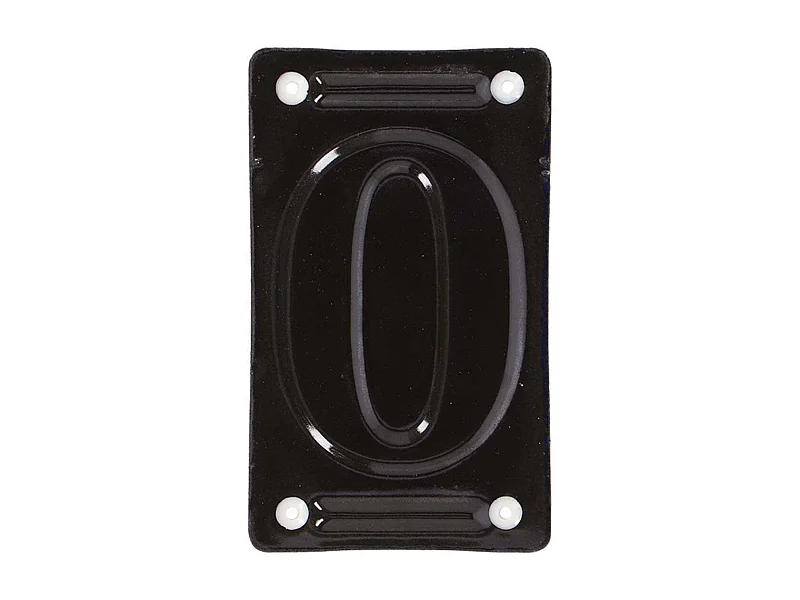 Numéro de maison en fer émaillé Chiffre 0