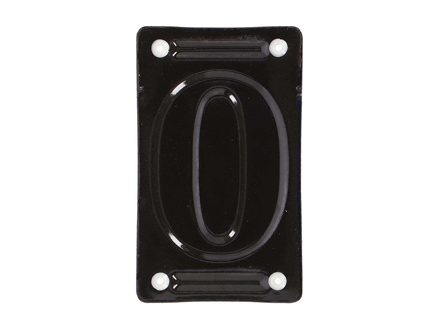 Numéro de maison en fer émaillé Chiffre 0