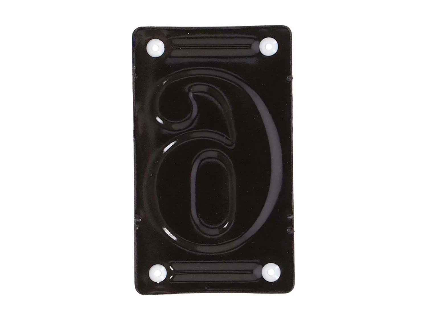 Numéro de maison en fer émaillé Chiffre 6