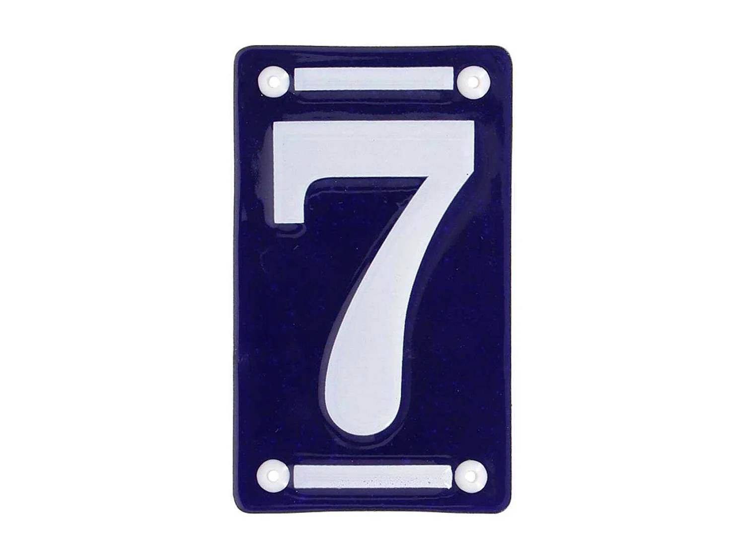 Numéro de maison en fer émaillé Chiffre 7