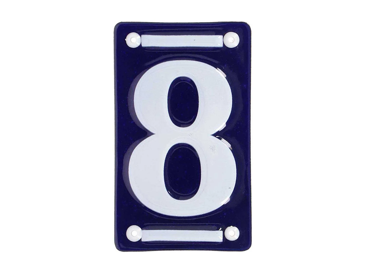 Numéro de maison en fer émaillé Chiffre 8