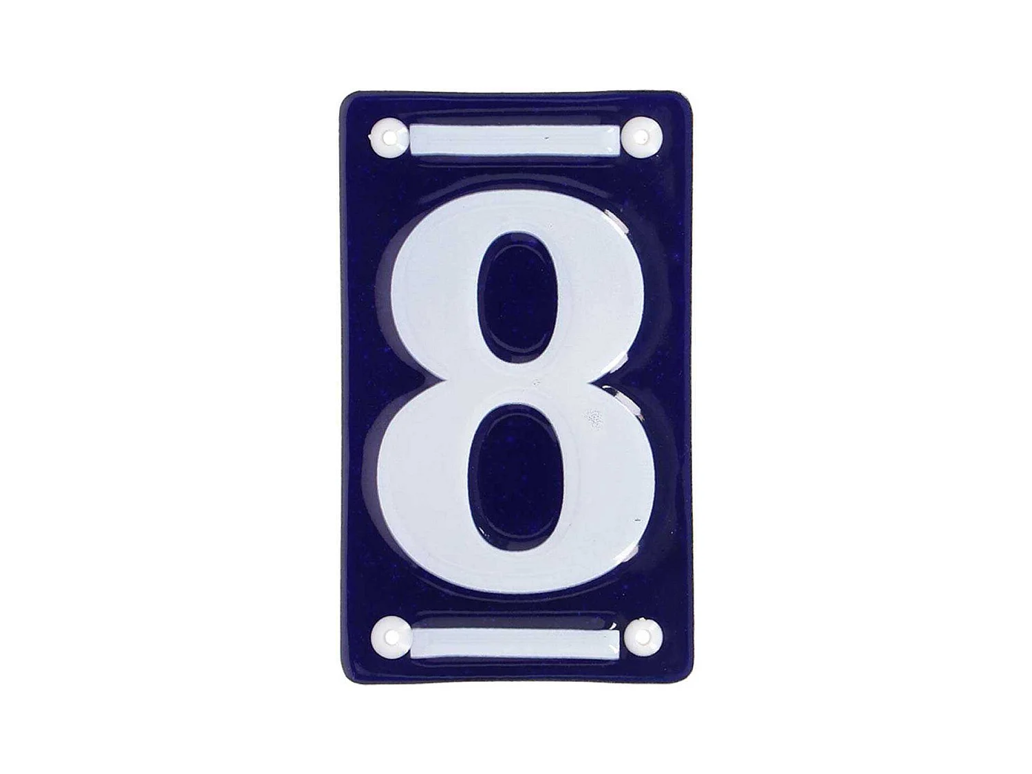Numéro de maison en fer émaillé Chiffre 8