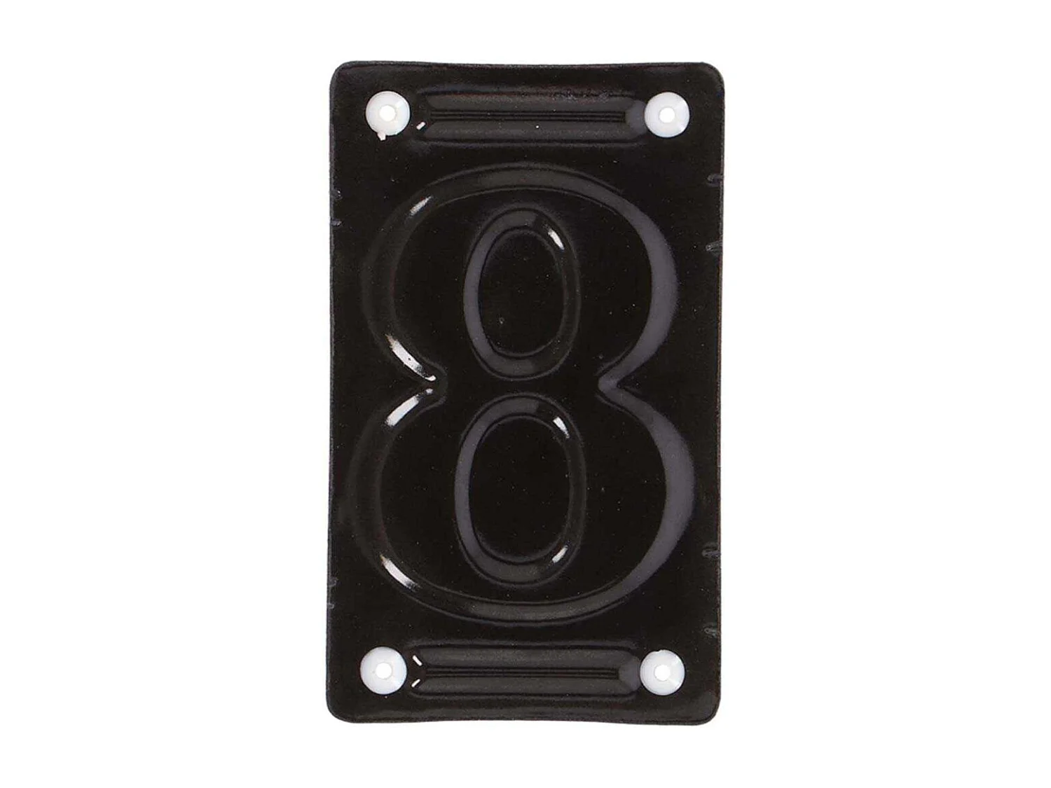 Numéro de maison en fer émaillé Chiffre 8
