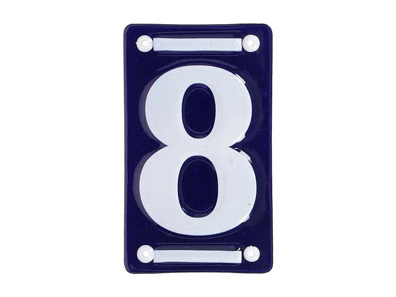 Numéro de maison en fer émaillé Chiffre 8