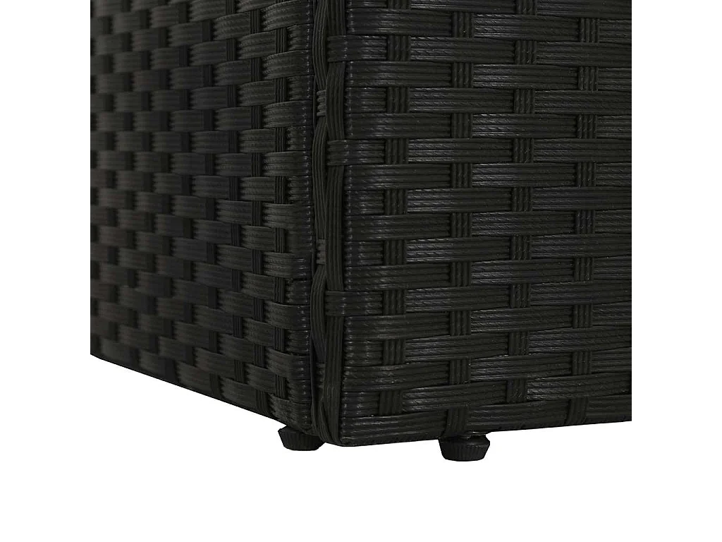 Gartenbett Schwarz 195×60 cm Poly Rattan