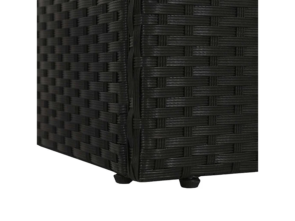 Lettino da Giardino Nero 195x60 cm in Polyrattan