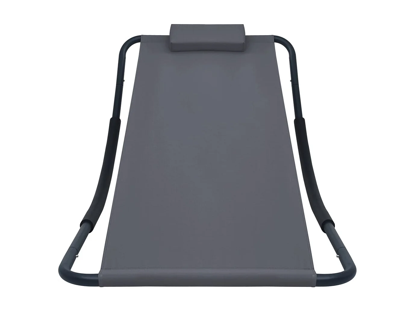 Lit de jardin Gris 200x90 cm Acier