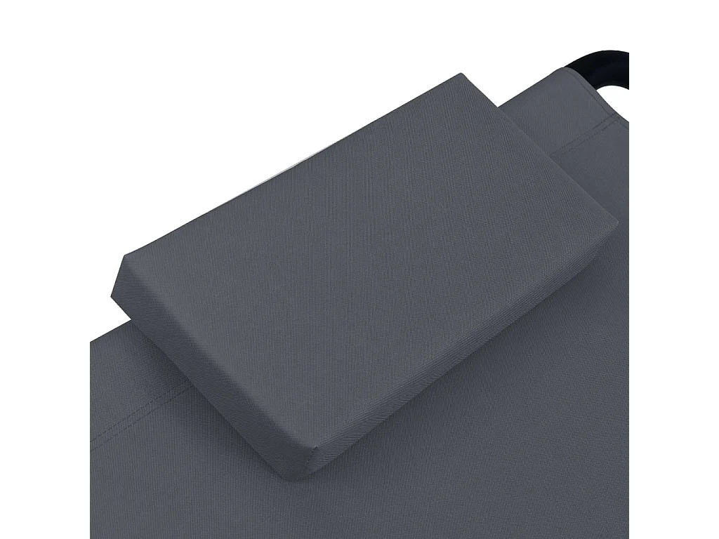 Lit de jardin Gris 200x90 cm Acier