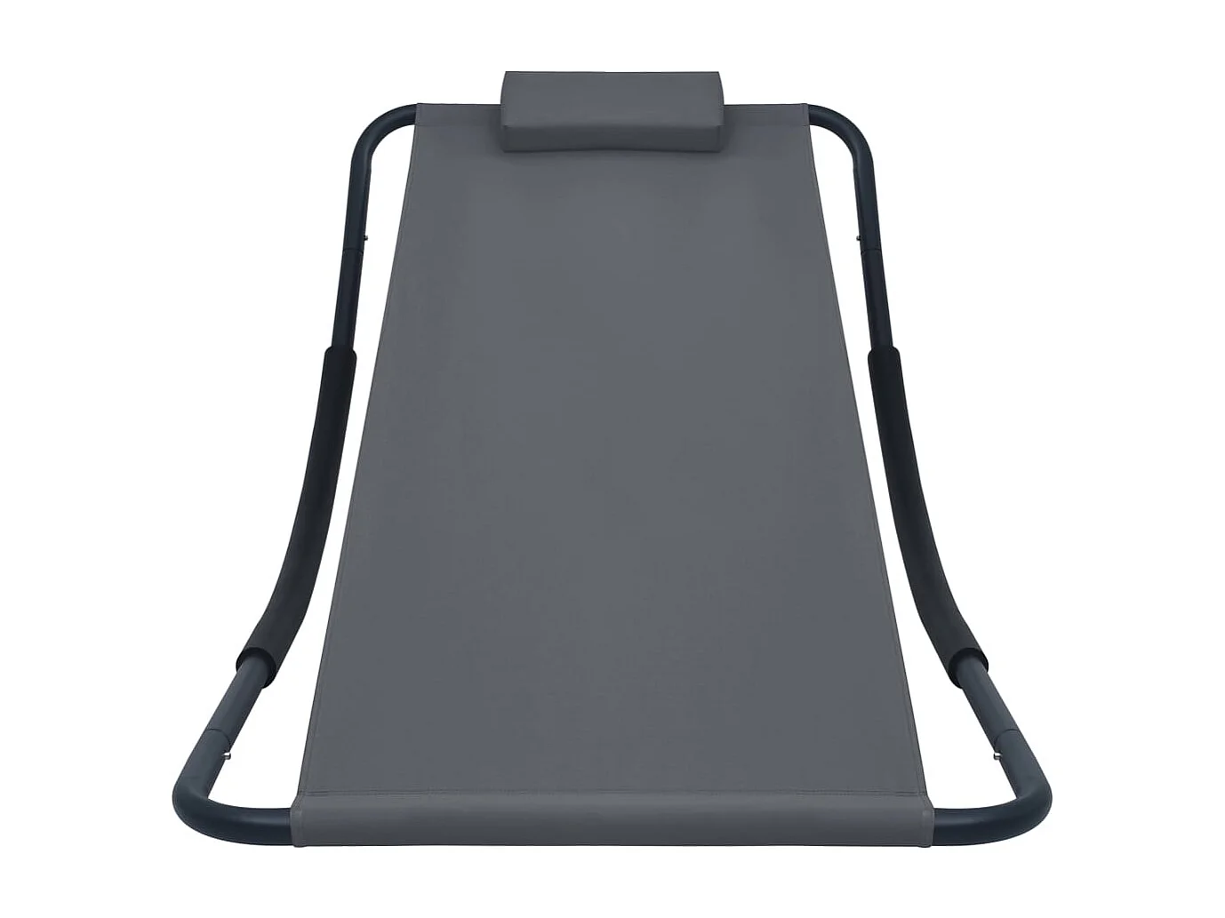 Lit de jardin Gris 200x90 cm Acier