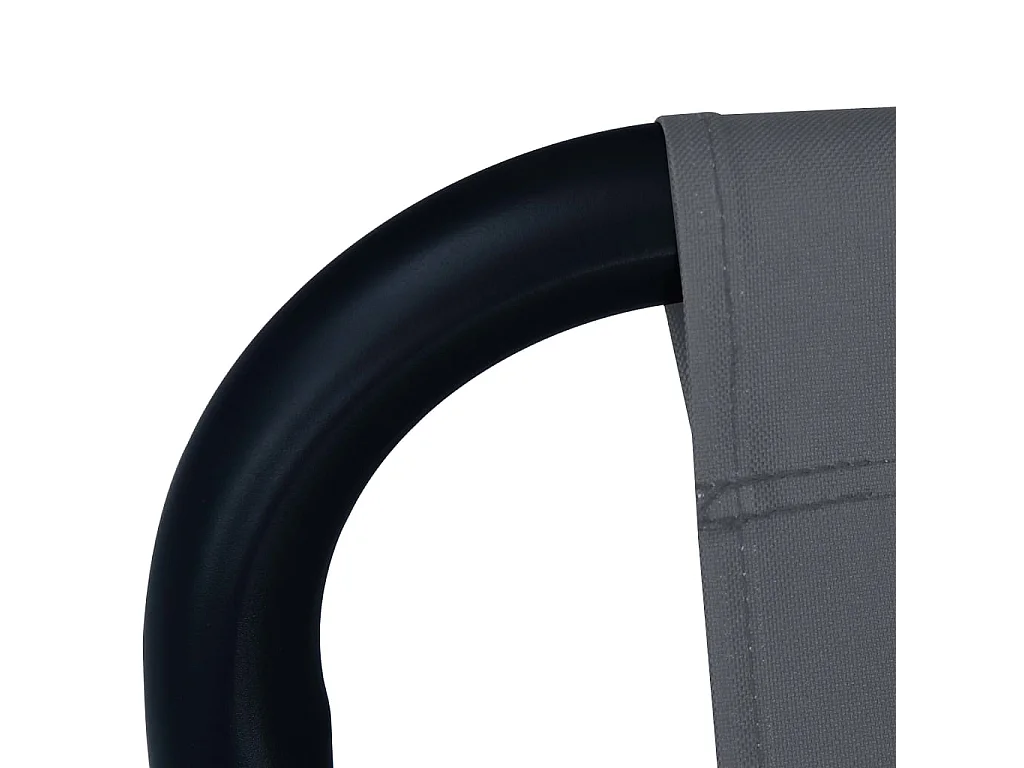 Lit de jardin Gris 200x90 cm Acier