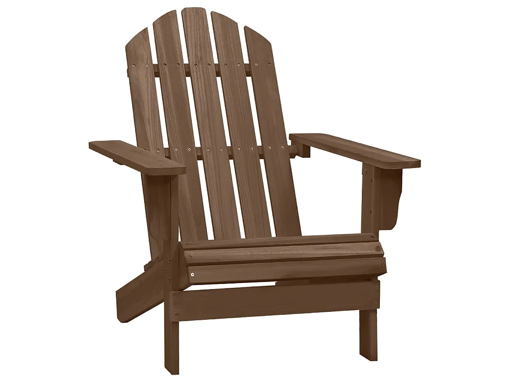 Chaise de jardin Adirondack avec pouf et table Sapin Marron