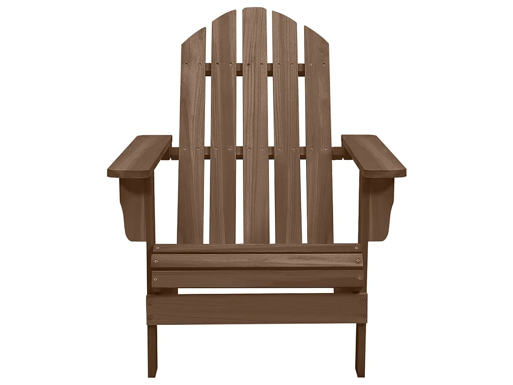 Chaise de jardin Adirondack avec pouf et table Sapin Marron