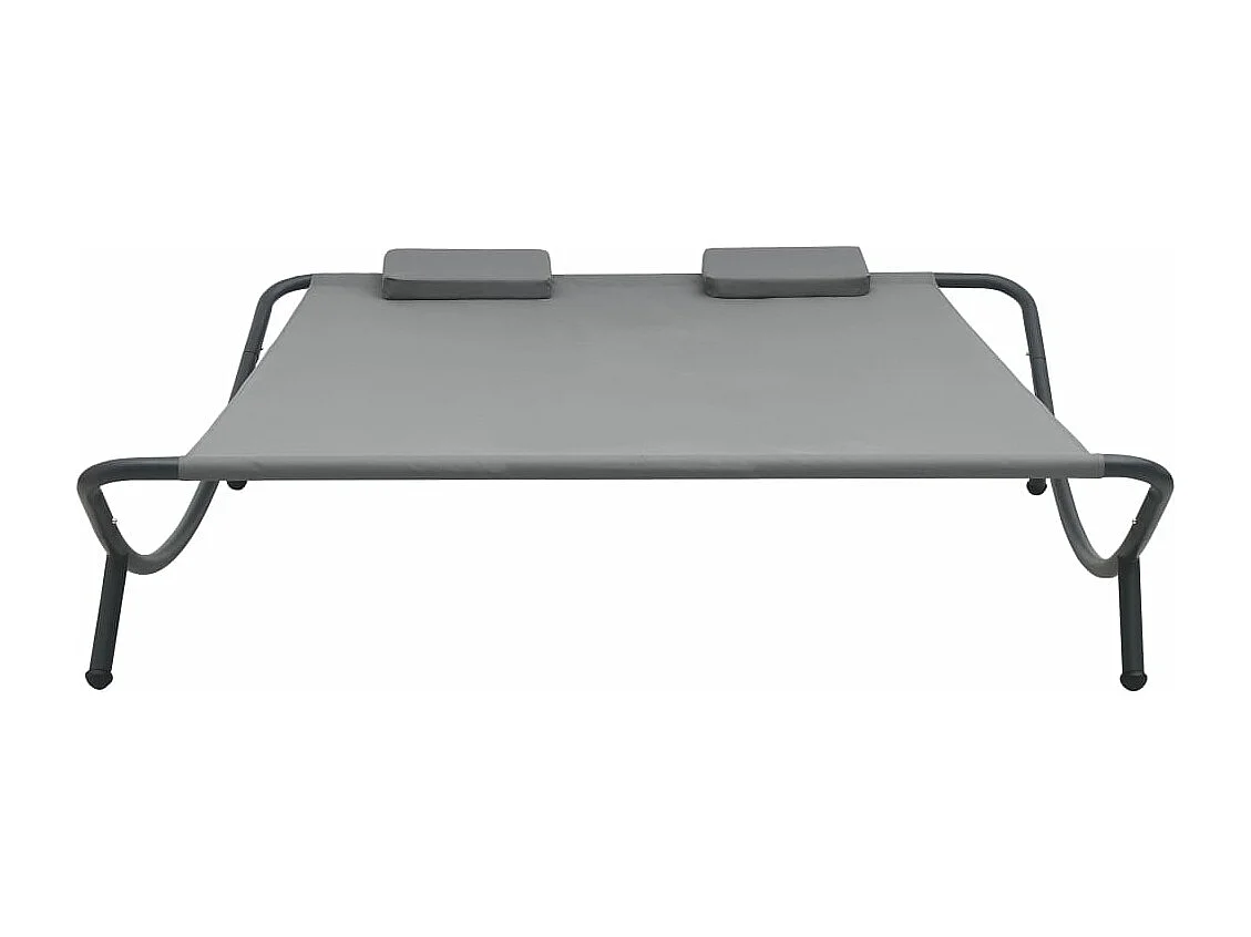 Chaise longue d'extérieur Tissu Anthracite