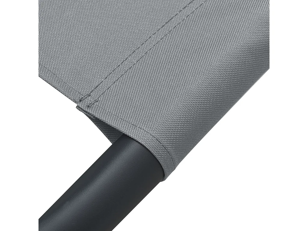 Chaise longue d'extérieur Tissu Anthracite