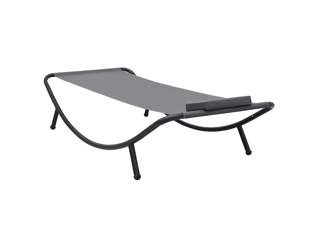 Gartenbett Grau 200×90 cm Stahl
