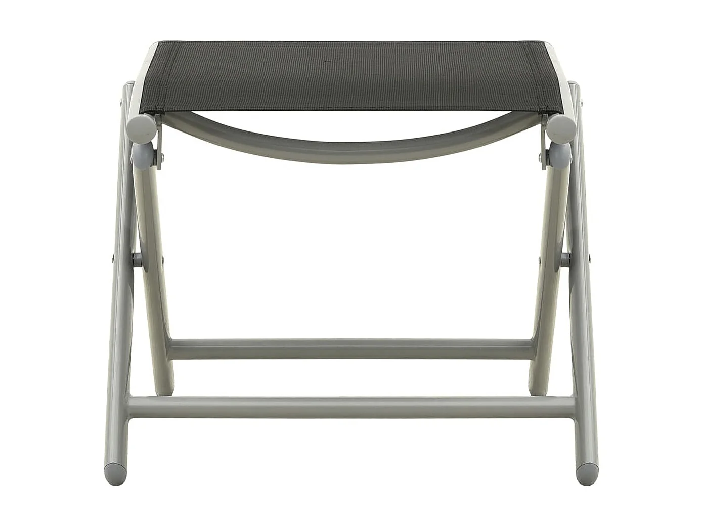 Salon de jardin 3 pcs textilène et aluminium argenté