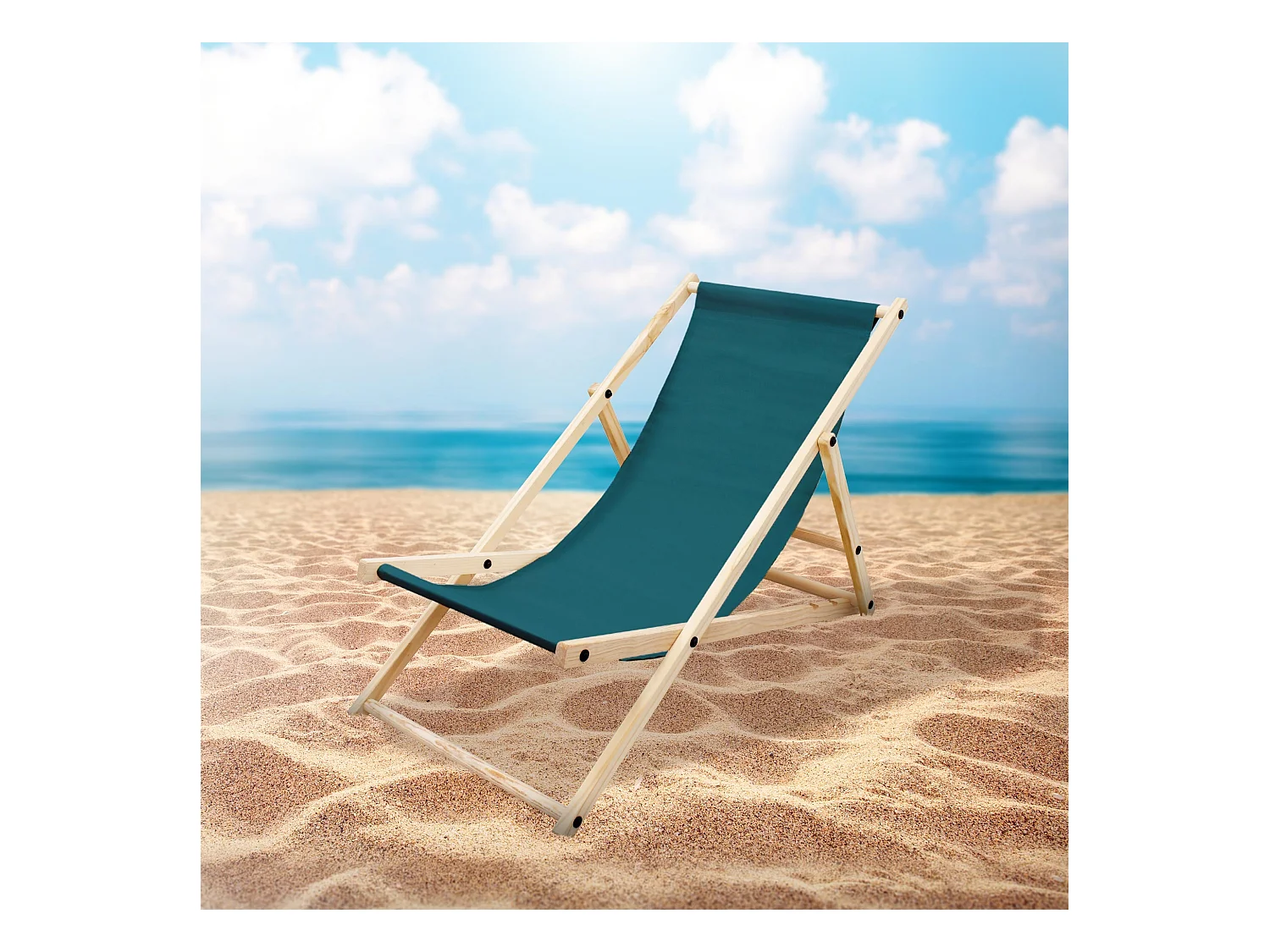 Set 2x Chaise longue de jardin pliable vert en bois chiliennes 3 positions de couchage  jusqu'à 120 kg usage intérieur et extérieur balcon terrasse