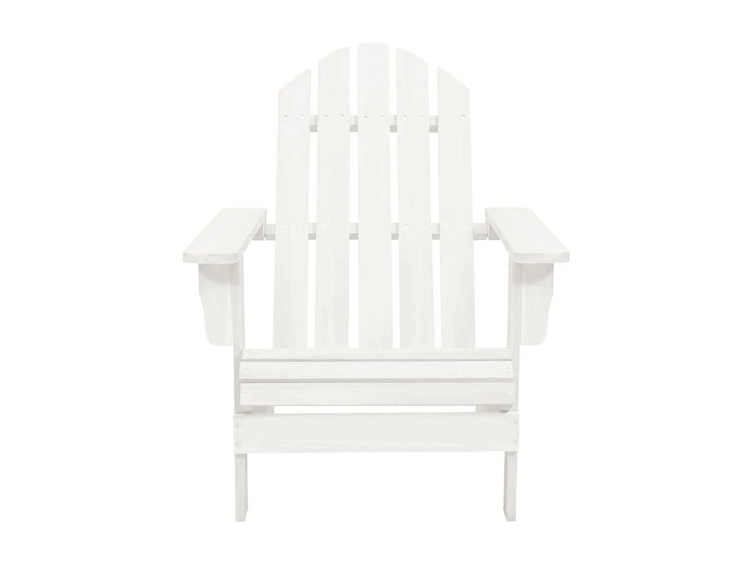 Tuinstoel Adirondack met voetenbank tafel massief vurenhout wit