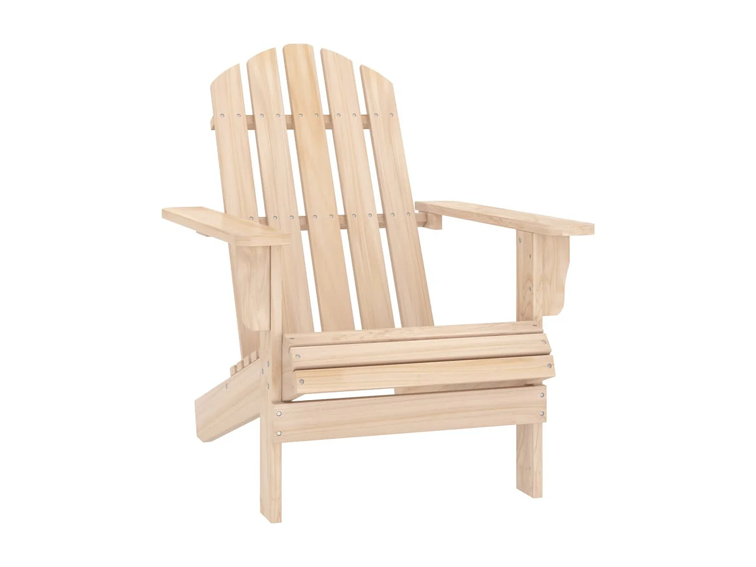 Adirondack-Gartenstuhl mit Fußstütze & Tisch Massivholz Tanne