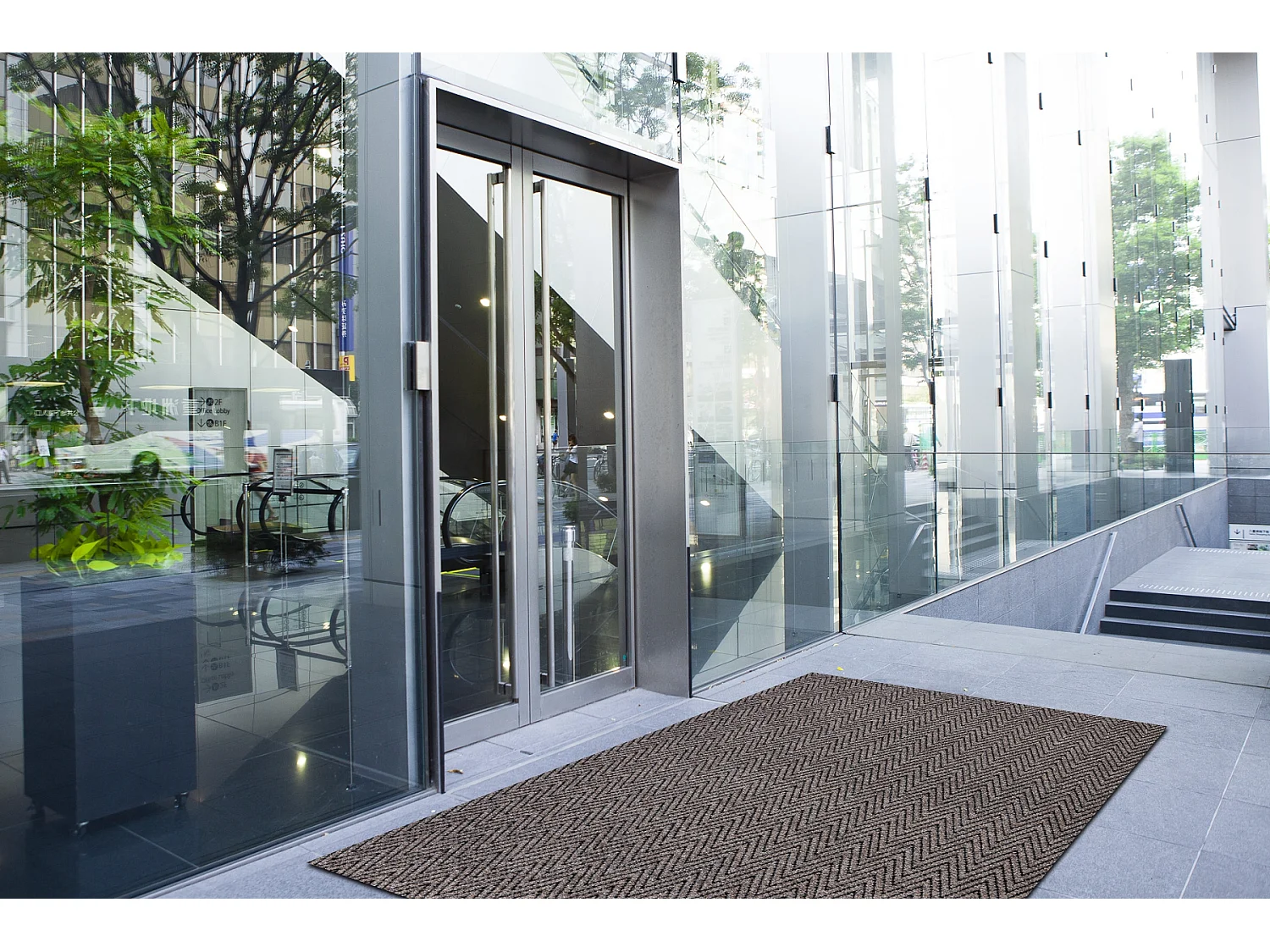 Corredor - Doormate anti-deslizamento MAGNUS 1951 Ziguezague exterior, 100x190 cm