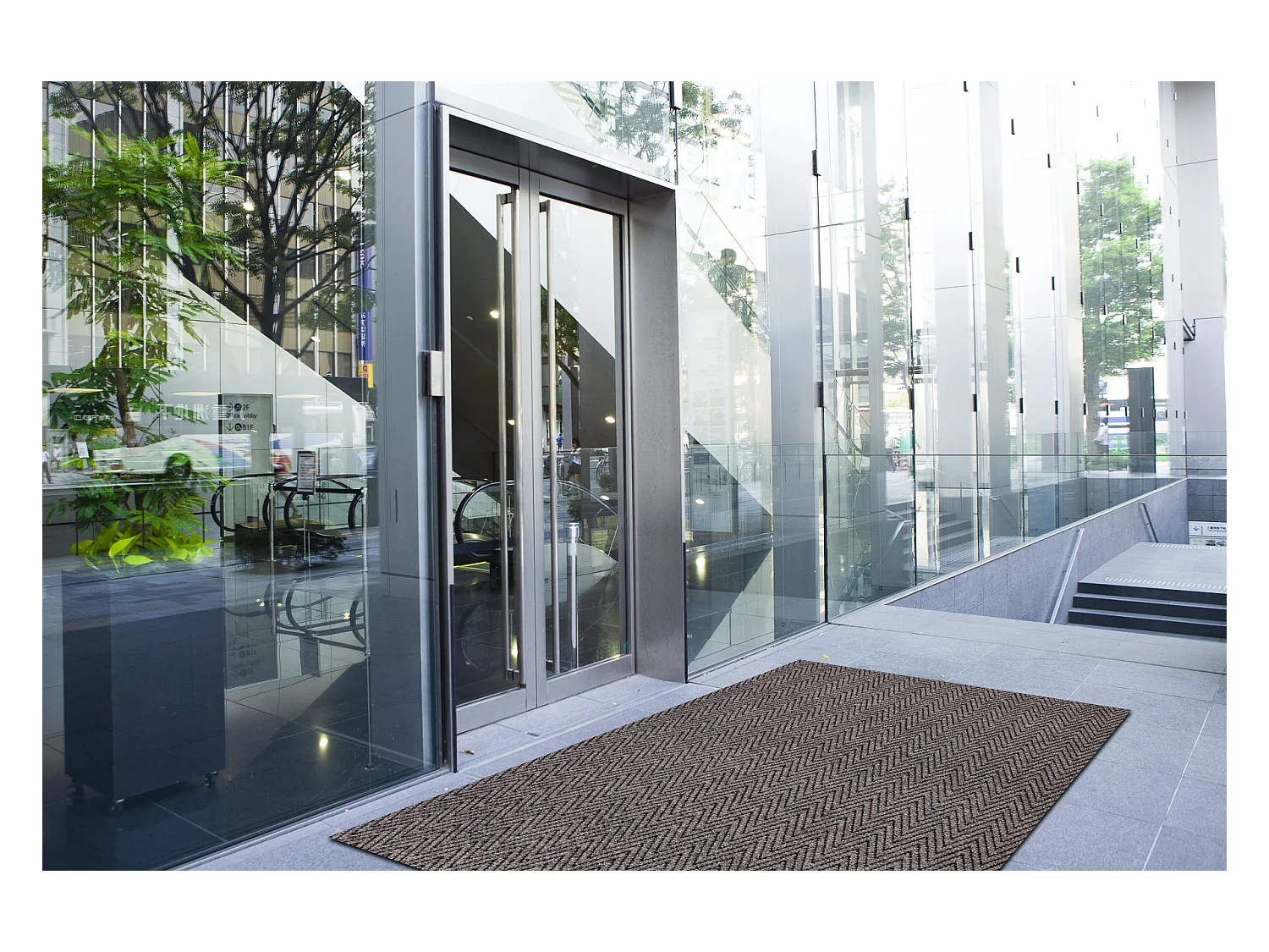 Zerbino antiscivolo per metri lineari MAGNUS 1951 Zigzag esterno, inte 100x1400 cm