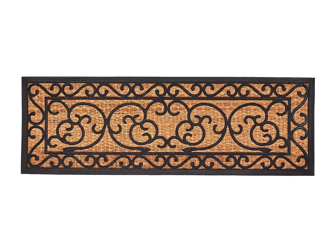 Paillasson en caoutchouc coco Arabesque XL