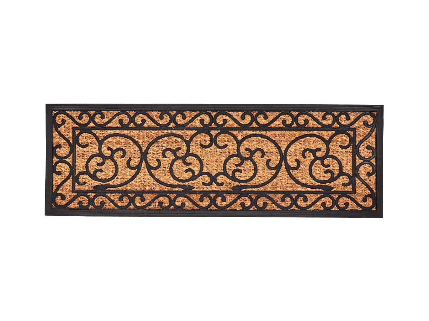 Paillasson en caoutchouc coco Arabesque XL
