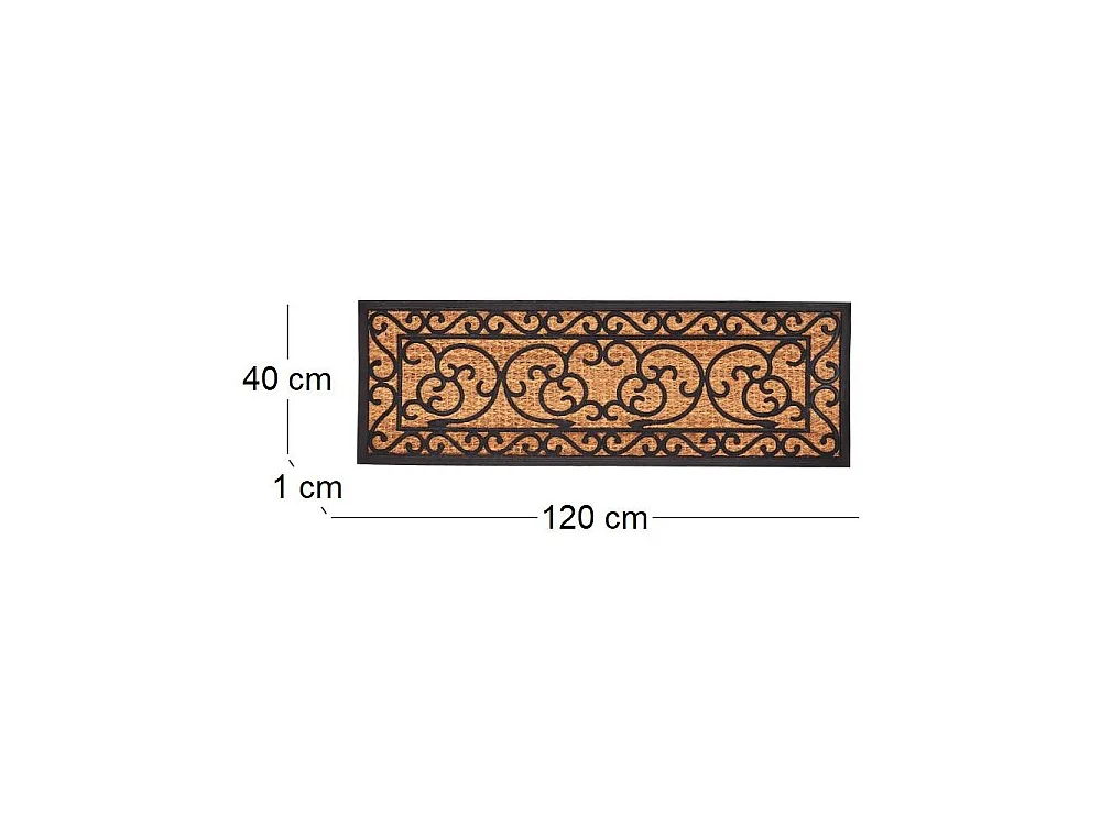 Paillasson en caoutchouc coco Arabesque XL