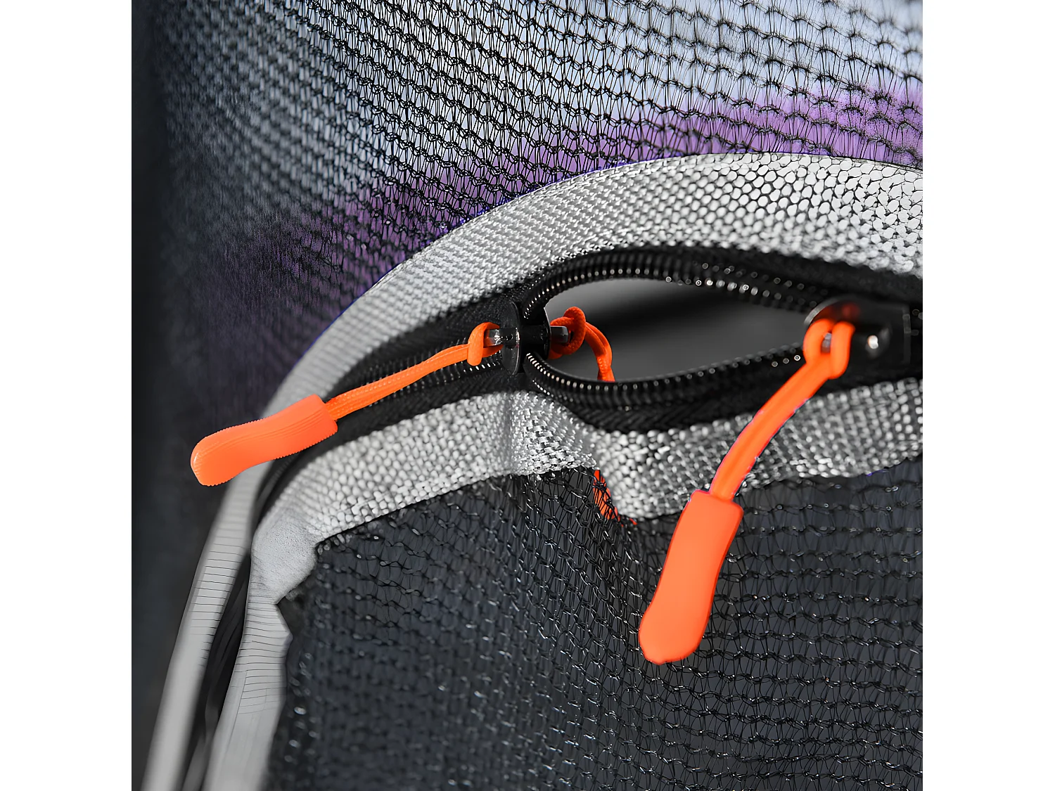 Trampoline met basketbalring - binnen en buiten - gegalvaniseerd stalen frame - Paars