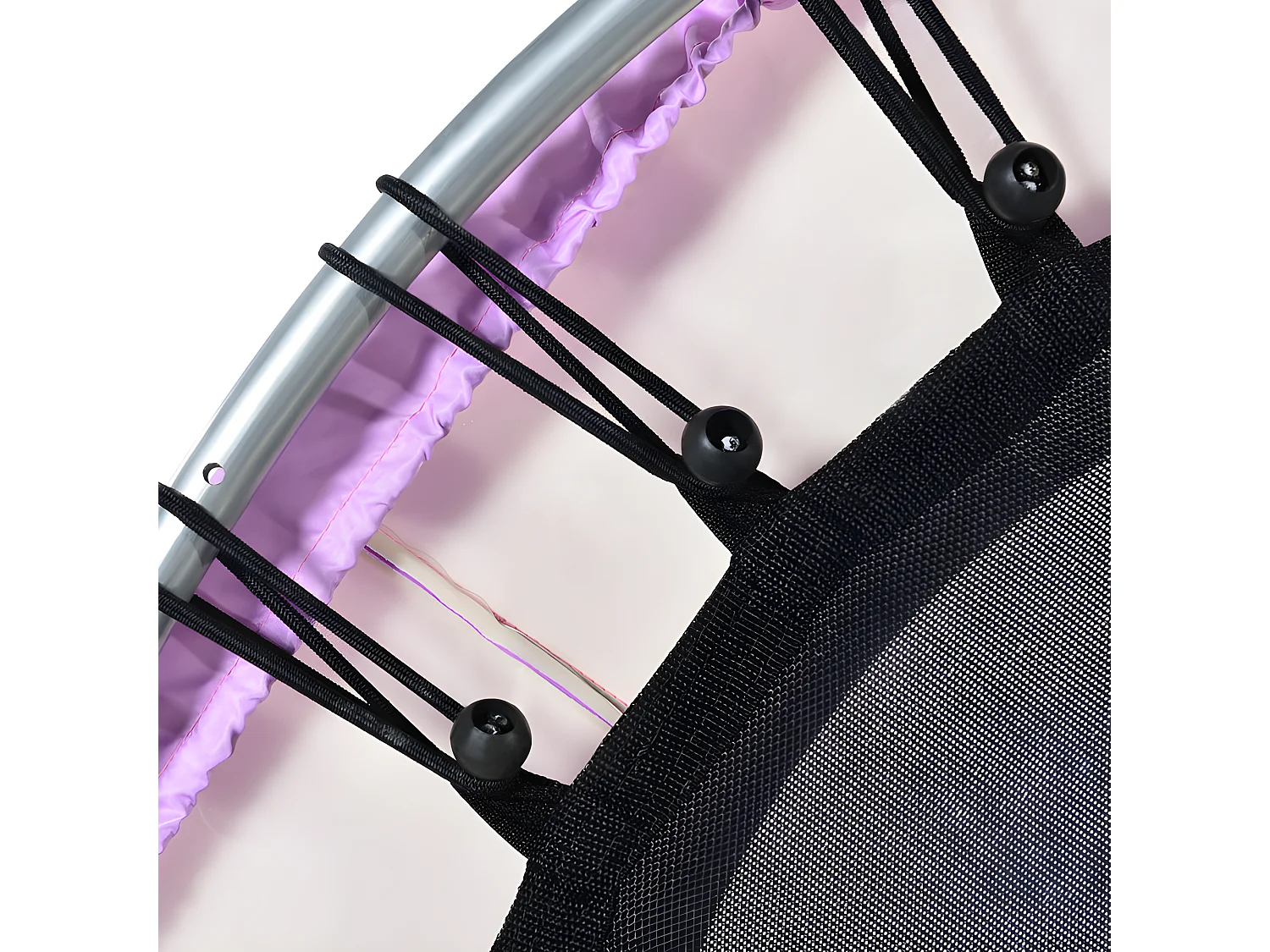 Trampoline met basketbalring - binnen en buiten - gegalvaniseerd stalen frame - Paars