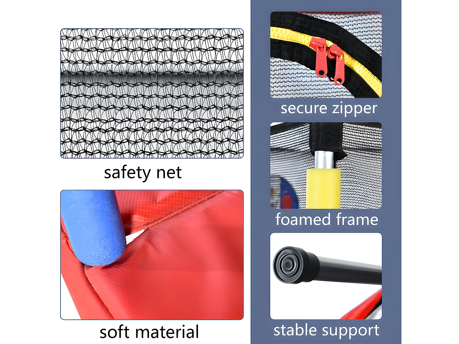 Trampoline avec panier de basket - à l'intérieur et l'extérieur - structure en acier galvanisé - Multicolore