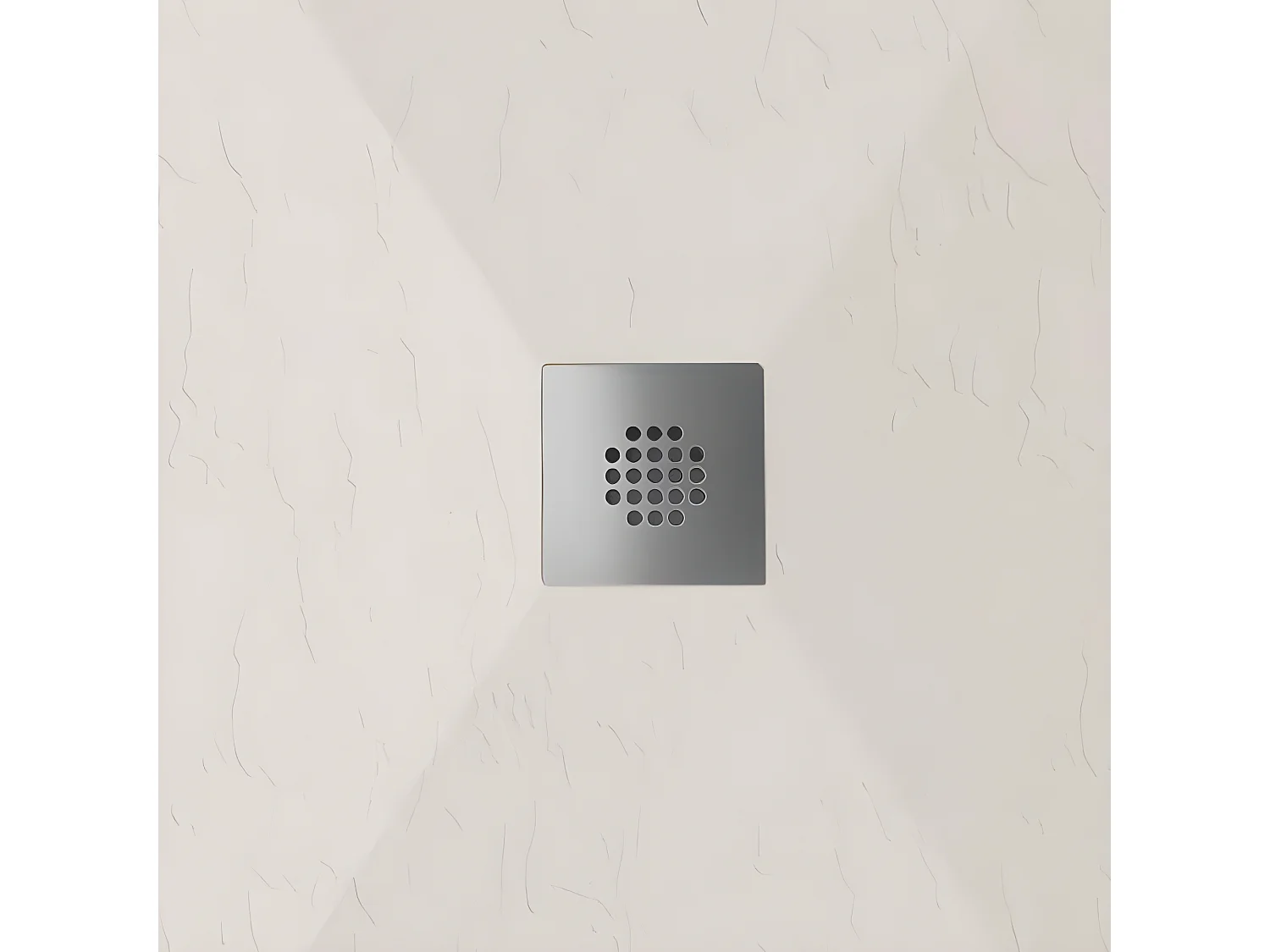 Plato de ducha pizarra DEXA CREMA  80x140 cm rejilla inox