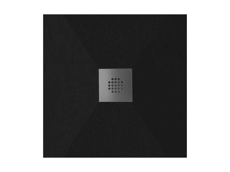 Plato de ducha pizarra DEXA NEGRO  80x180 cm rejilla inox