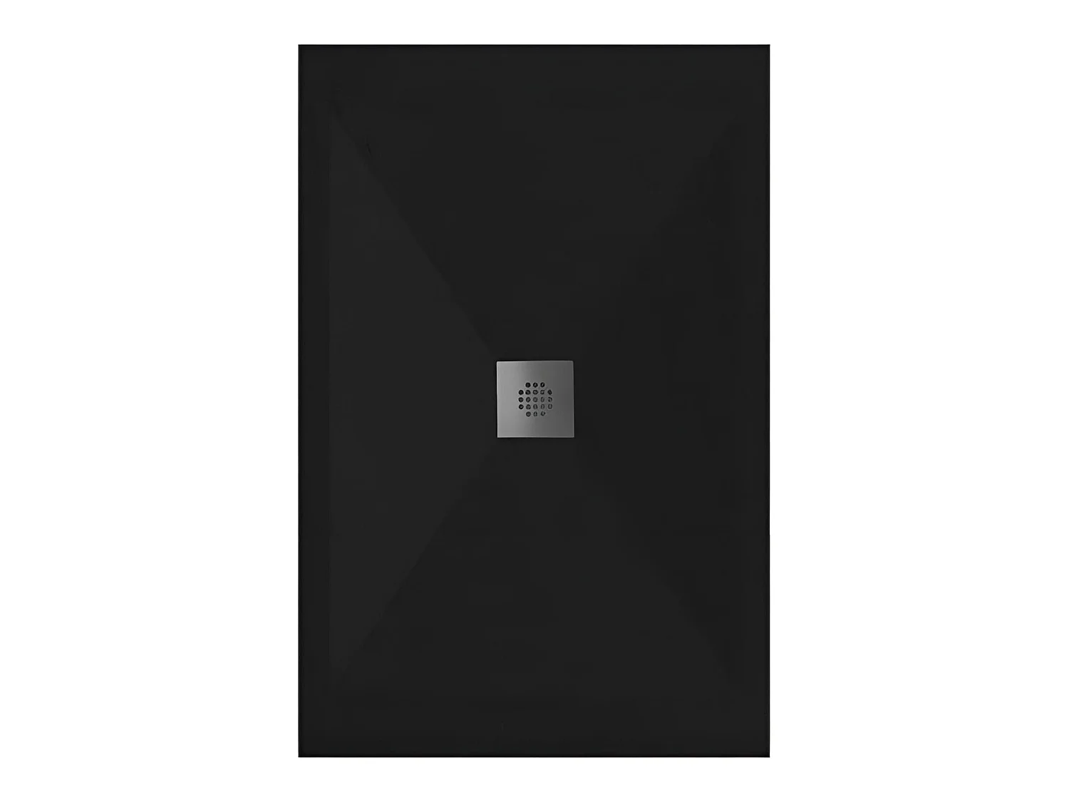 Plato de ducha pizarra DEXA negro  80x180 cm rejilla acero inox.