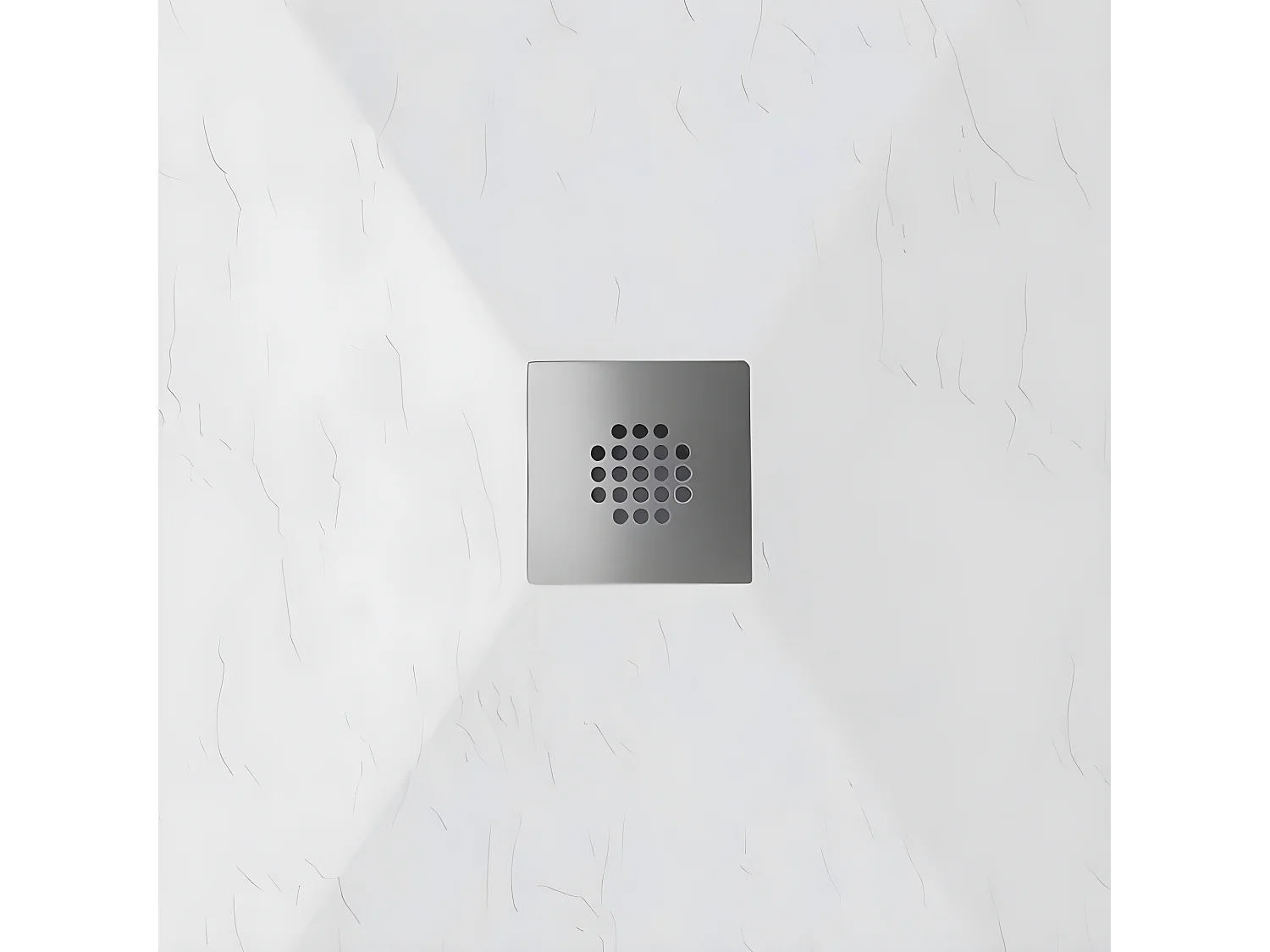 Plato de ducha pizarra DEXA CREMA  90x130 cm rejilla inox