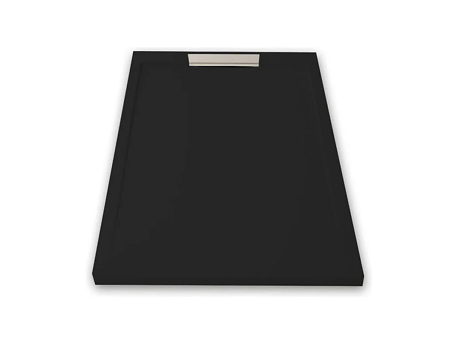 Piatto doccia ultrasottile 80x100cm LUX in resina finitura ardesia nero