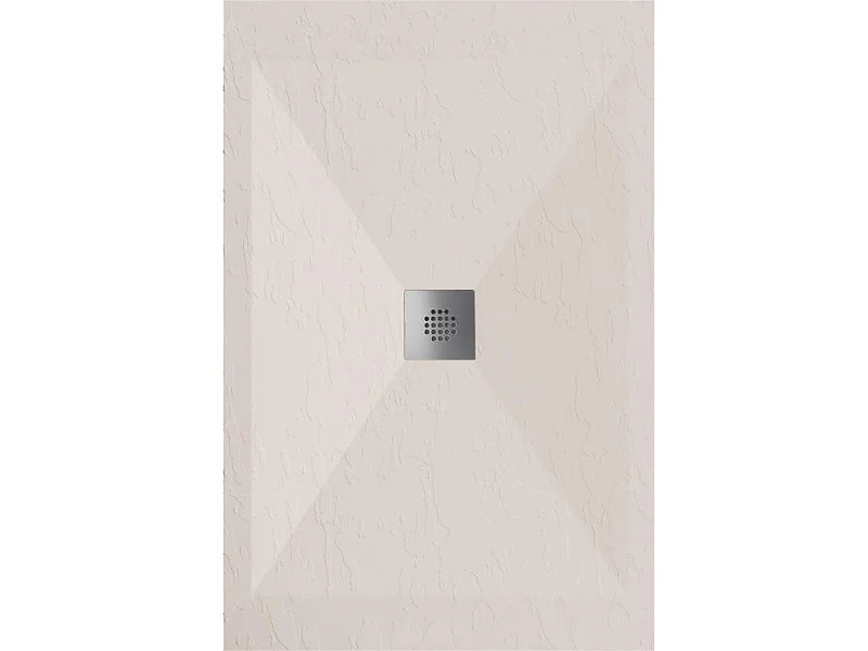 Plato de ducha pizarra DEXA crema  90x150 cm rejilla acero inox.
