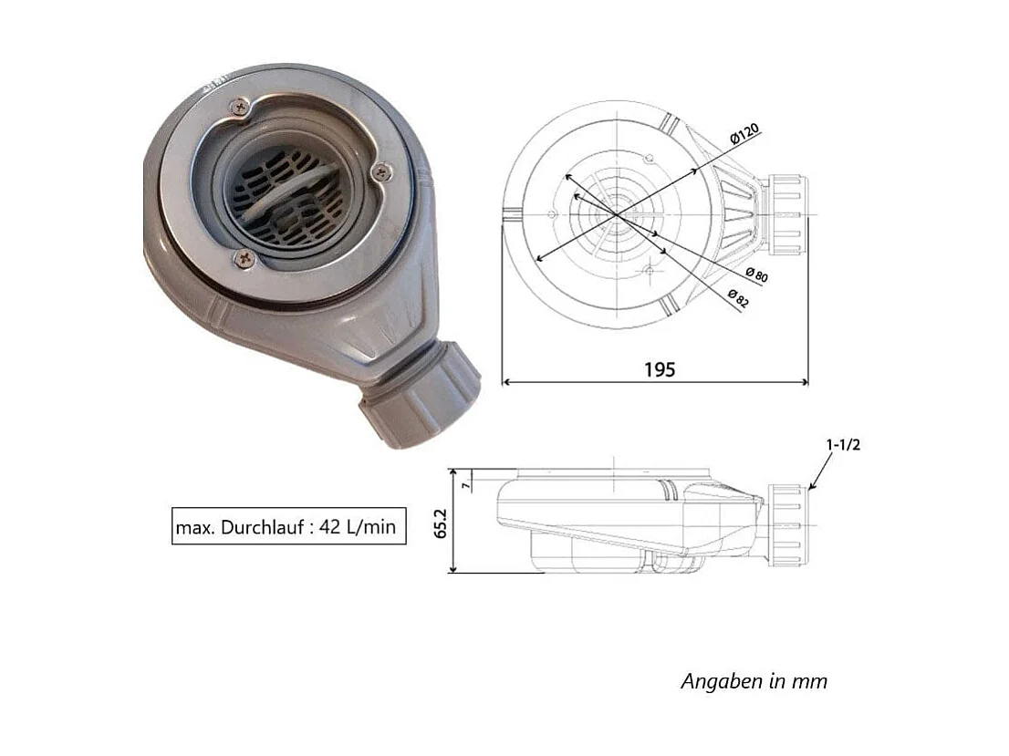 Mineralguss-Duschwanne extra flach DEXA Schieferoptik WEIß 80x80 cm  Auslaufschutz in Farbe