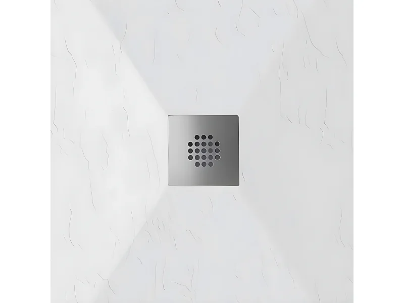 Plato de ducha pizarra DEXA BLANCO  80x140 cm rejilla inox