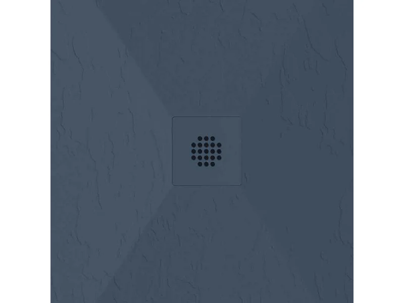 Mineralguss-Duschwanne extra flach DEXA Schieferoptik ANTHRAZIT 80x80 cm