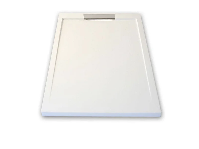 Piatto doccia ultrasottile 70x110cm LUX in resina finitura ardesia bianco