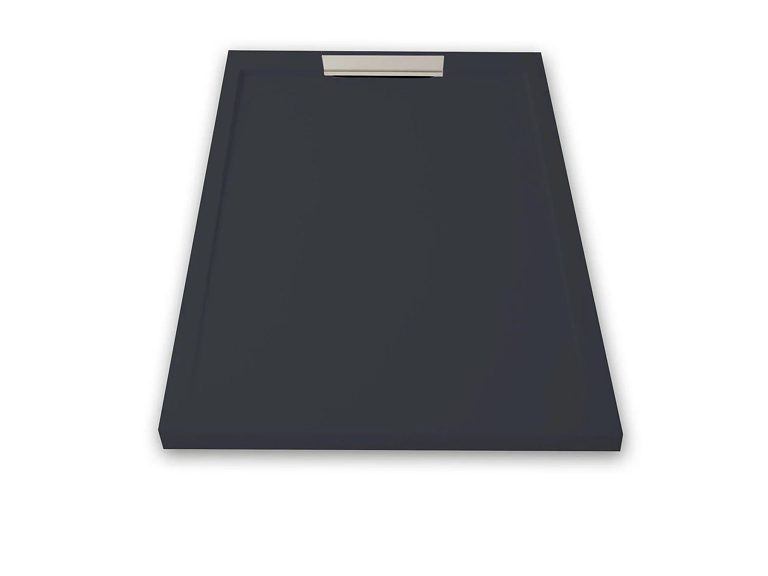 Plato de ducha resina LUX antracita  70x160cm rejilla acero inox.