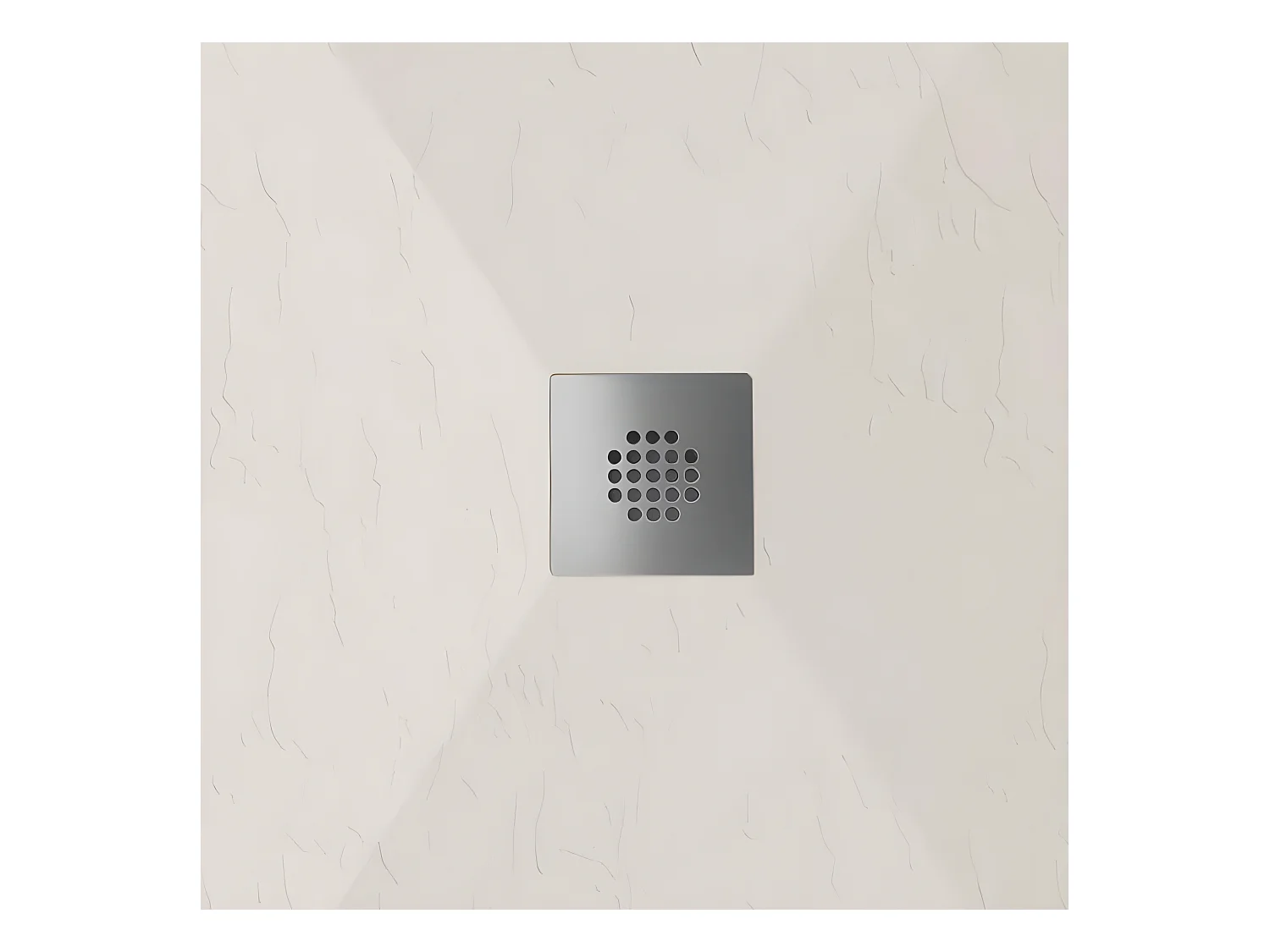 Plato de ducha pizarra DEXA CREMA  70x120 cm rejilla inox