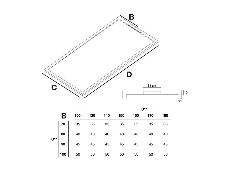 Mineralguss-Duschwanne extra flach LUX Schieferoptik anthrazit 90x100cm Edelstahl in gleicher Farbe