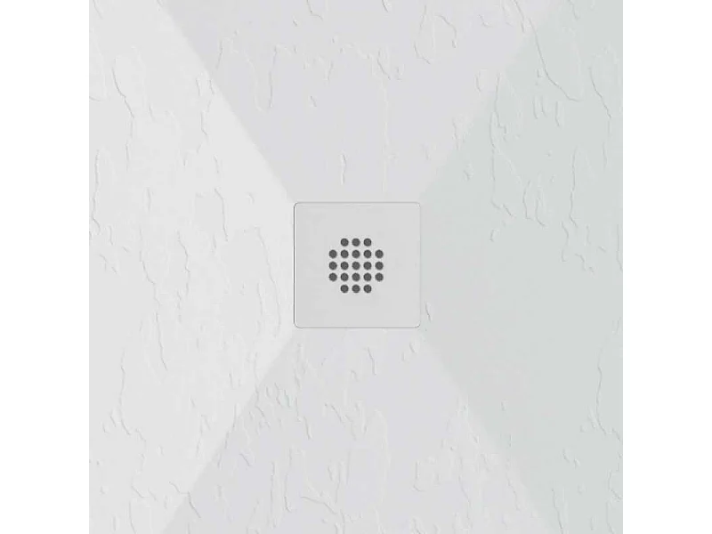 Plato de ducha pizarra DEXA BLANCO  70x70 cm rejilla color