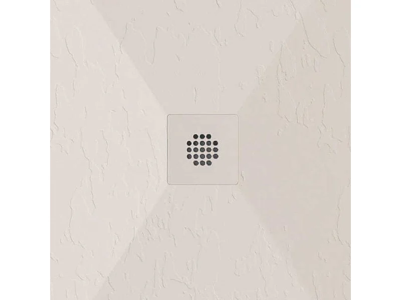 Plato de ducha pizarra DEXA CREMA  70x80 cm rejilla color