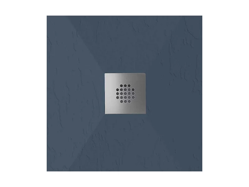 Mineralguss-Duschwanne extra flach DEXA Schieferoptik ANTHRAZIT 80x150 cm